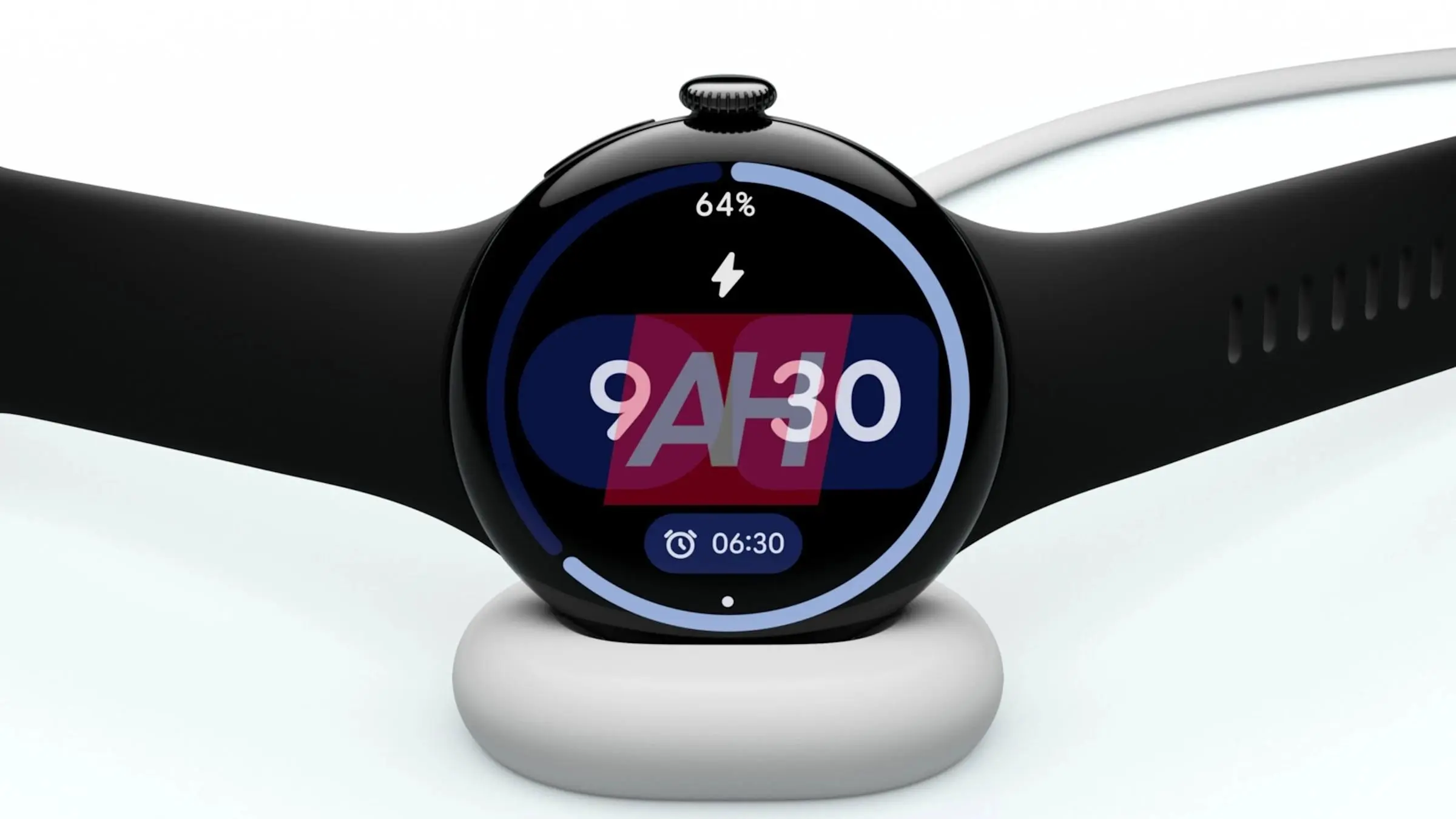 Pixel Watch 4 заряджається з бездротової зарядної станції