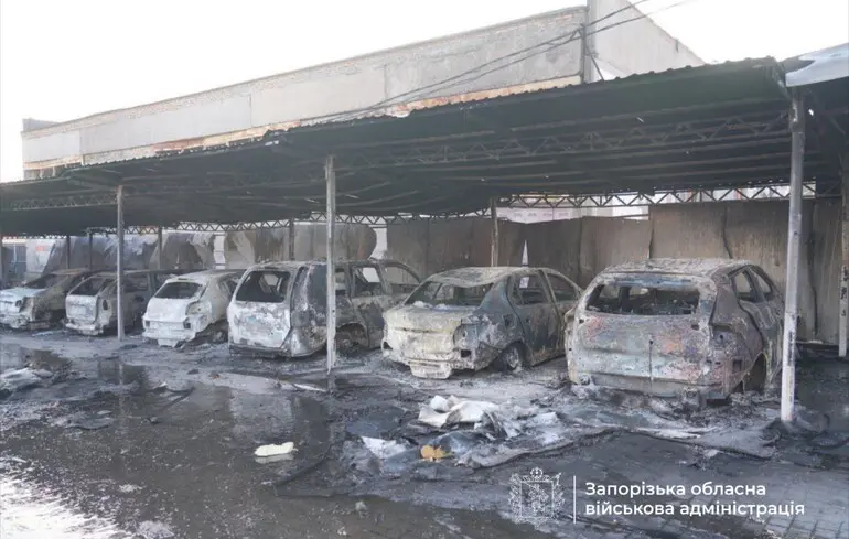 Безпілотники атакували Запоріжжя: понад тисячу "квадратів" у вогні