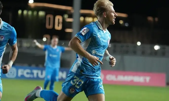 Дебютный гол! Наумец забил в чемпионате Казахстана. ВИДЕО