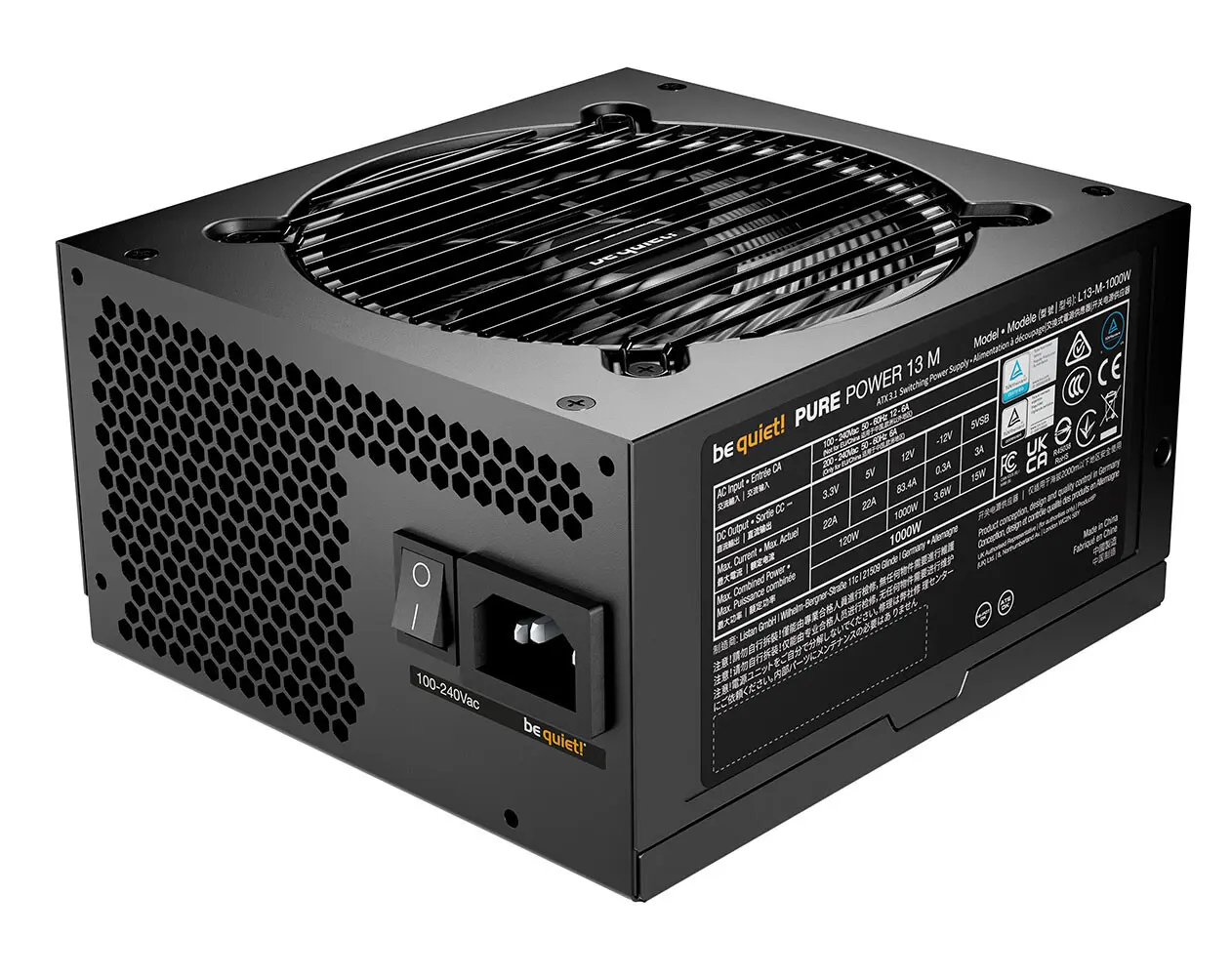 БЖ be quiet! Pure Power 13 M: ATX 3.1 з високою ефективністю та тихою роботою