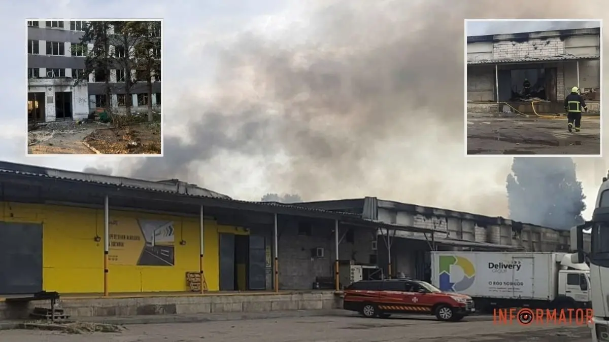 12 прильотів дронів по території бази: що відомо про нічний удар по логістичному центру у Дніпрі