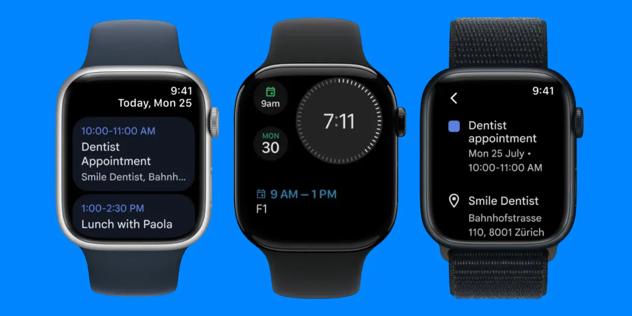 Календар Google офіційно з’явився на Apple Watch