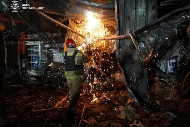 Російський БпЛА вдарив по заправці на Полтавщині: четверо людей постраждали