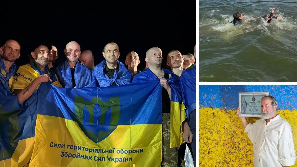 Повернення воїнів з полону, рекорд дніпровського художника та врятований чоловік: топ добрих новин тижня