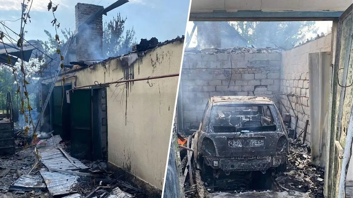 Поліцейські Нікополя показали записи з бодикамер, як вони допомогли евакуювати поранену жінку після удару дрона по цивільній автівці