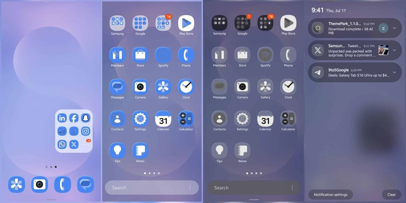 Samsung нарешті наслідує приклад Glass-like UI