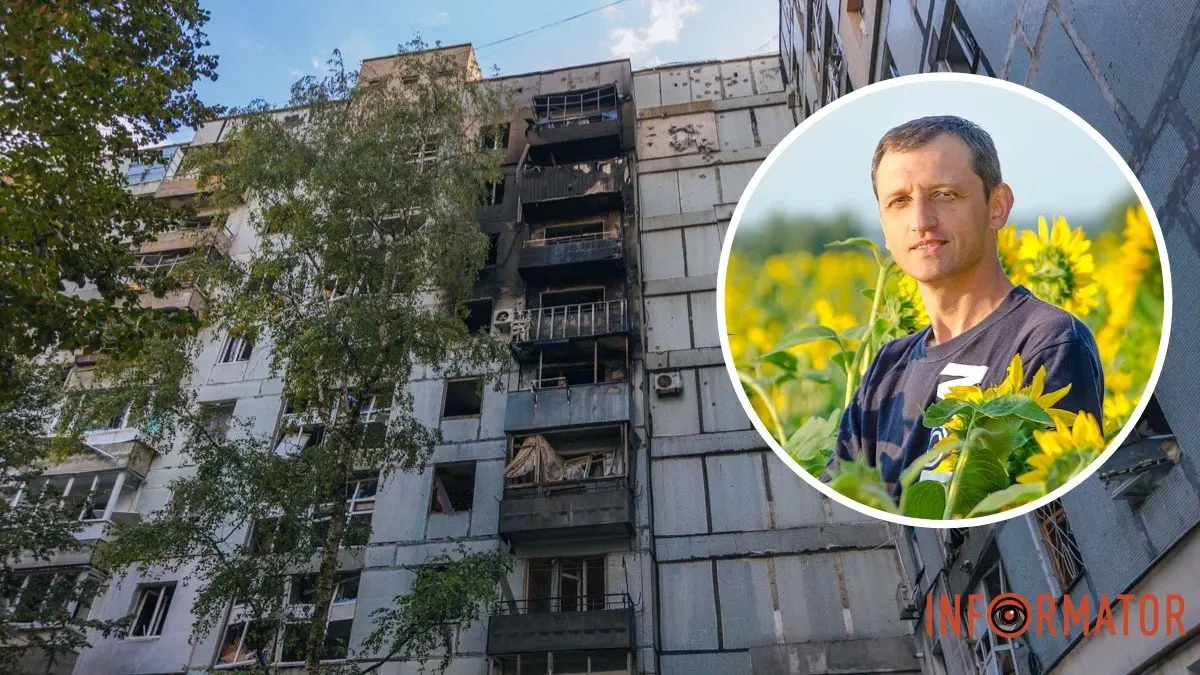 У Дніпрі в результаті ракетної атаки пошкоджень зазнало житло оператора 5-го каналу Олександра Пронського: потрібна допомога