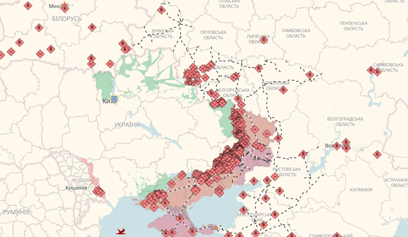 Інтерактивна карта бойових дій DeepStateMap.Live – оновлення фронту