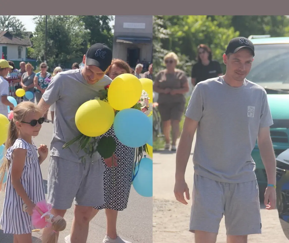 Обійми та квіти: усім селом на Вінниччині зустрічали звільненого з полону земляка