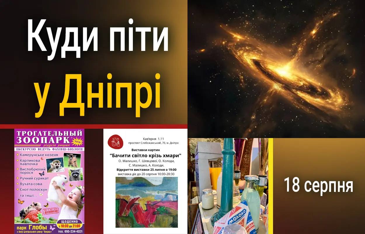 Дніпро: Кафе в музеї, зоопарк та виставка світла