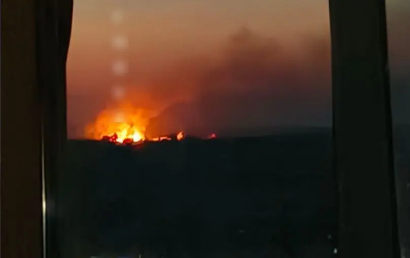 Под Воронежем фиксируется пожар в районе военного аэродрома Борисоглебск после атаки БпЛА