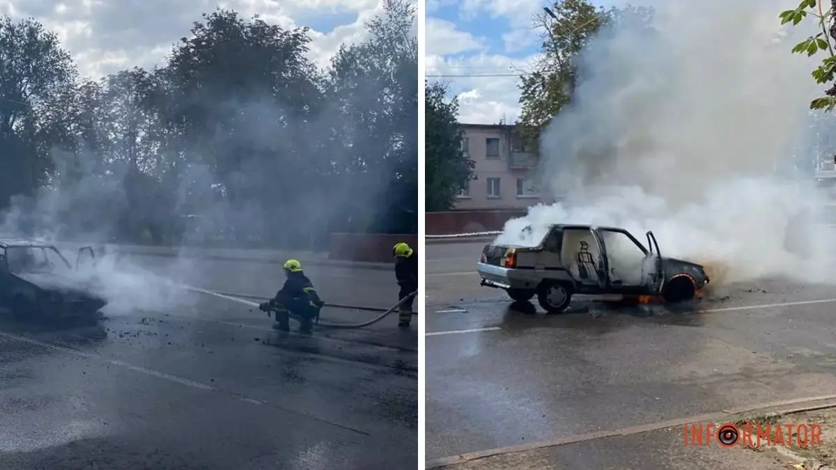 Вогонь охопив моторний відсік та салон: у Кривому Розі посеред вулиці зайнявся ЗАЗ