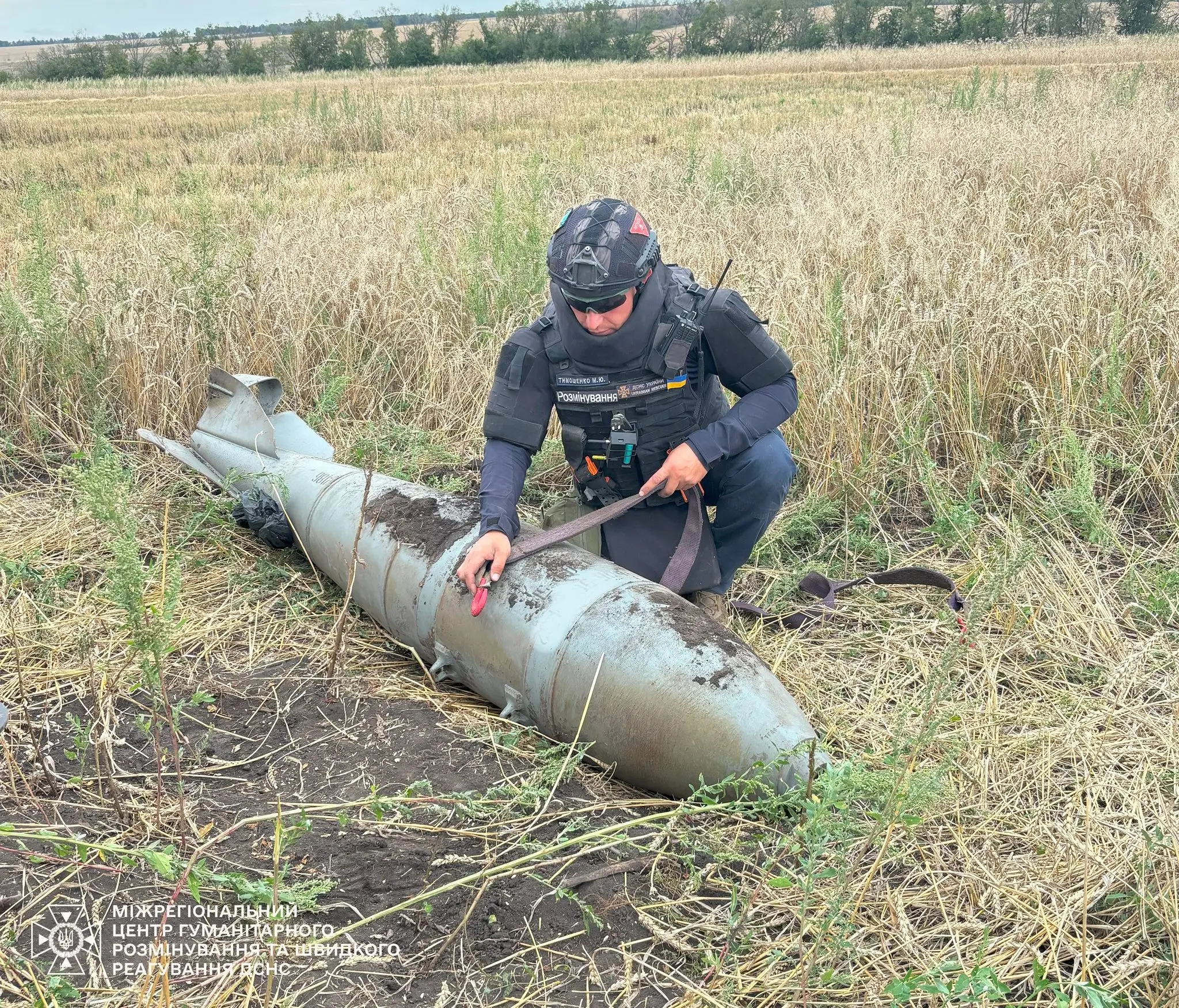 Небезпечна знахідка: авіабомба виявлена під час покосу трави біля