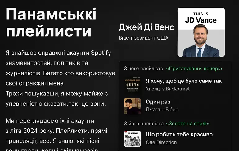 Через недоліки безпеки і конфіденційності Spotify стало відомо, що слухають політики і знаменитості США