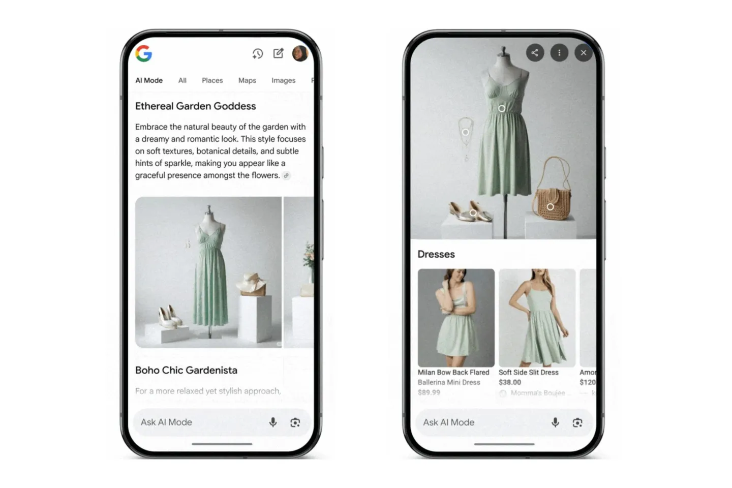 Режим Google AI генеруватиме фальшивий одяг