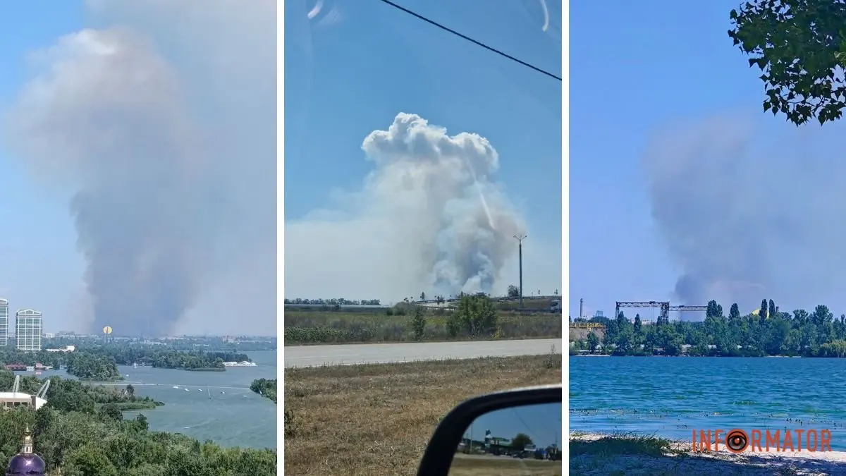 Стовп чорного диму підіймається у небо: на лівому березі Дніпра фіксують масштабну пожежу