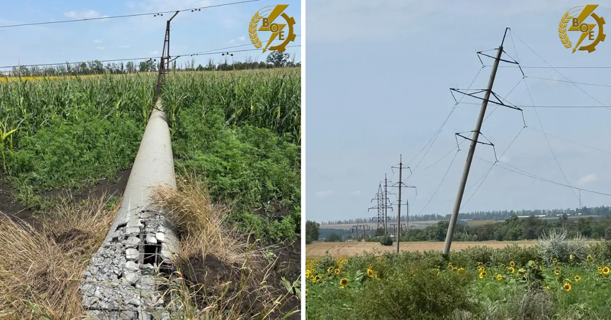 Руйнування бетонних опор високовольтних ліній, пошкодження обладнання: “Вінницяобленерго” про наслідки негоди