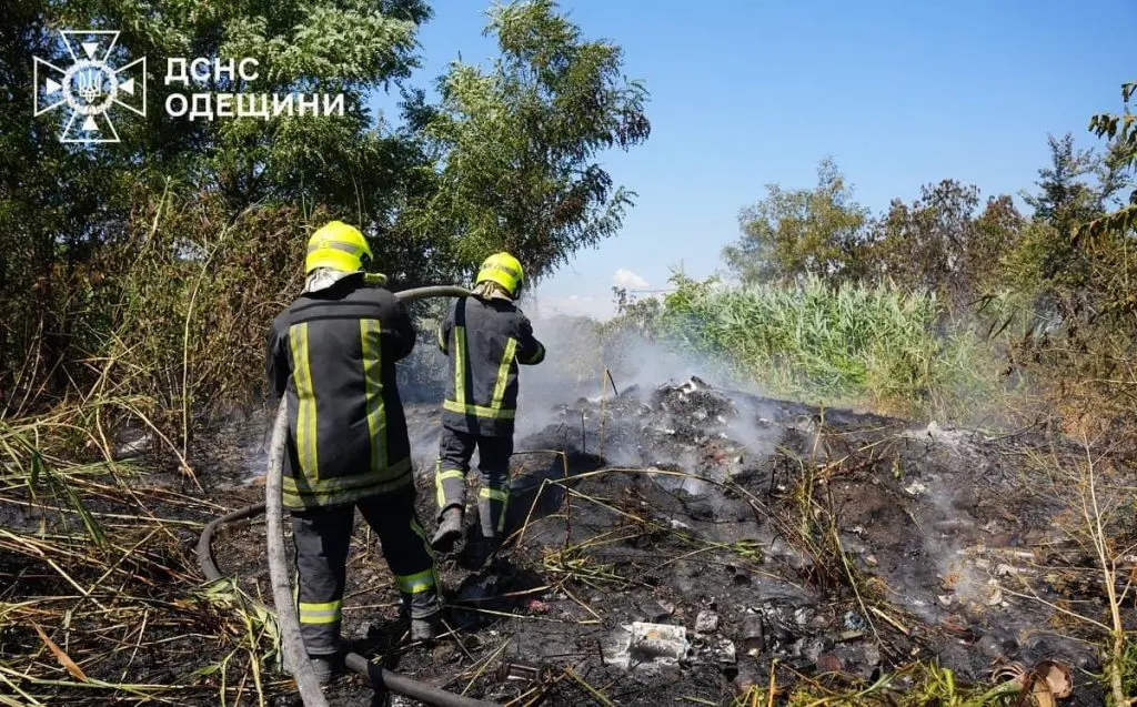 В Одесі гасили масштабну пожежу на полях зрошення (фото, відео)