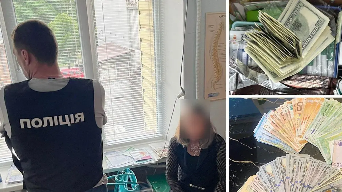 Лікарка з Кам'янського отримала від пацієнта три тисячі доларів хабаря за встановлення другої групи інвалідності