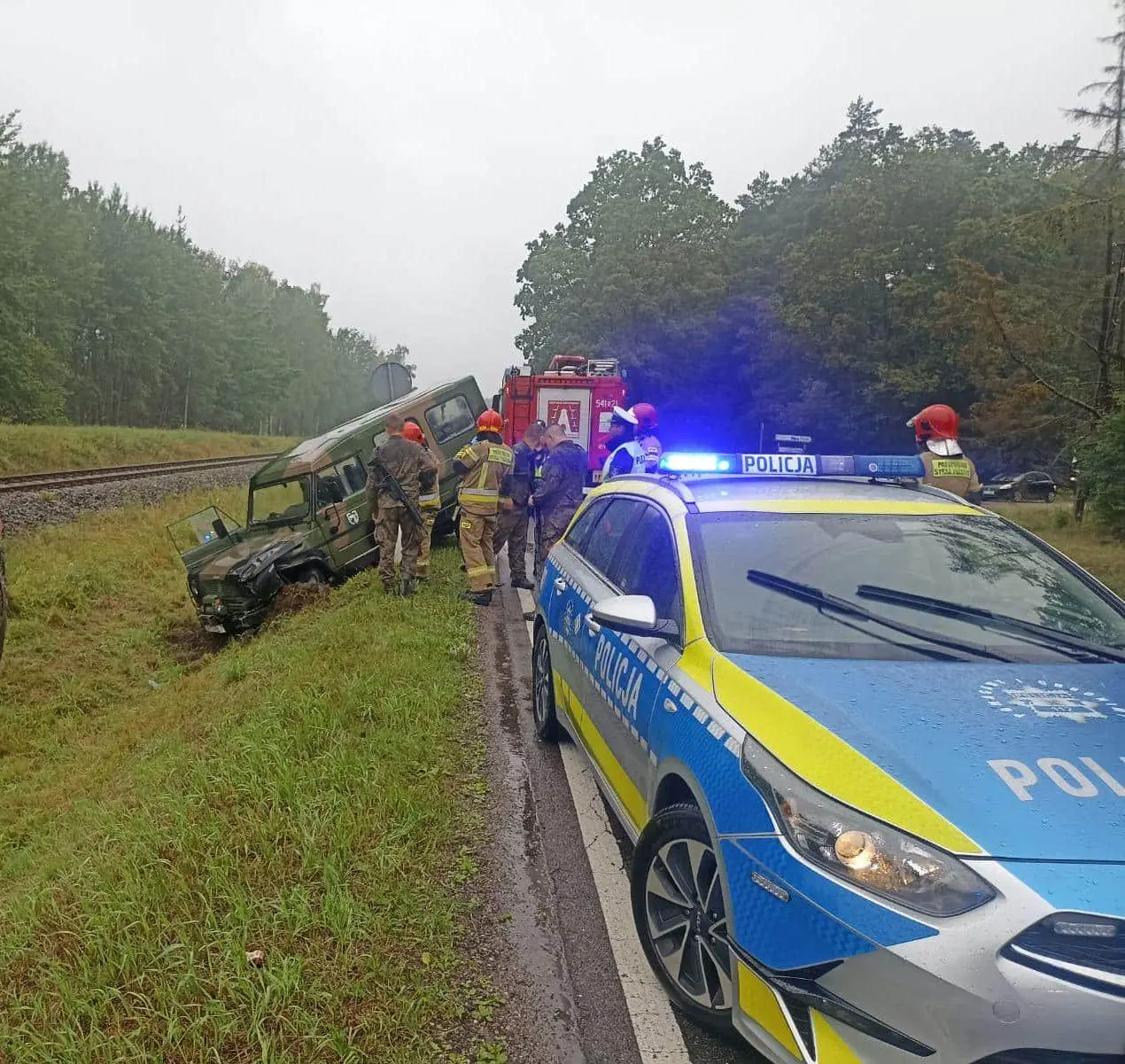 На півночі Польщі військове авто потрапило в ДТП, є постраждалі